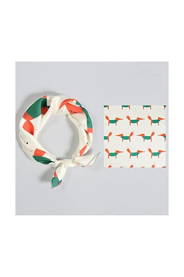 Écharpe pour Femme, écharpe pour Femme Printemps, Automne et Hiver Mignonne Petite écharpe carrée Femme écharpe en Soie Petit