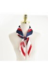 Écharpe pour Femme, écharpe pour Dames Printemps et Automne Rouge rayé Affaires Petit Foulard carré Dames écharpe en Soie éch