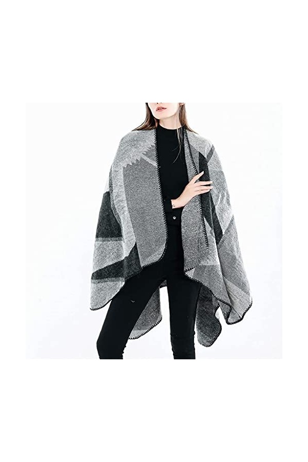 Écharpe châle imprimée Imitation Cachemire Automne et Hiver pour Femmes Écharpe Chaude et châle épaisse et Assortie Couleur 