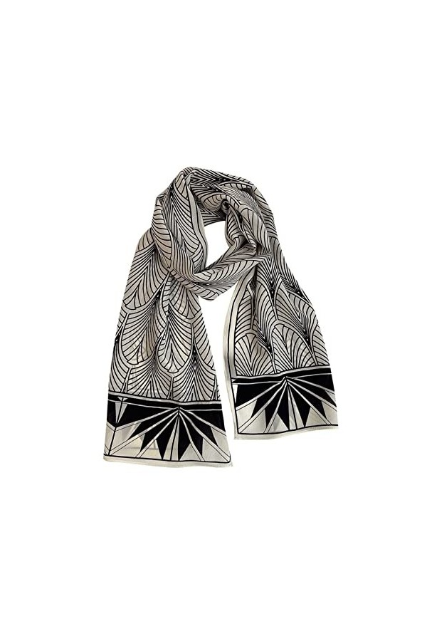 EXENXA Châle Printemps et Automne Polyvalent Longue écharpe en Soie Femmes châle Gris écharpes écharpe en Soie exquise écharp