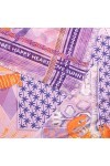 CODELLO Écharpe élégante pour femme en coton et soie avec imprimé « SUNNY», lilas, taille unique