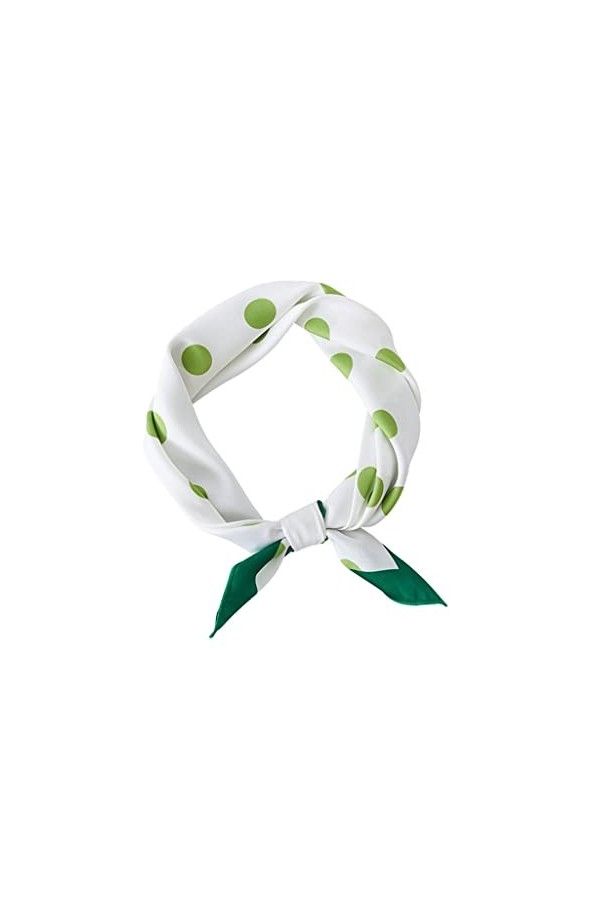 Écharpe pour Femme, écharpe pour Femme dété Japonais Petit Pois Frais Petit Foulard carré écharpe en Soie pour Femme décorat