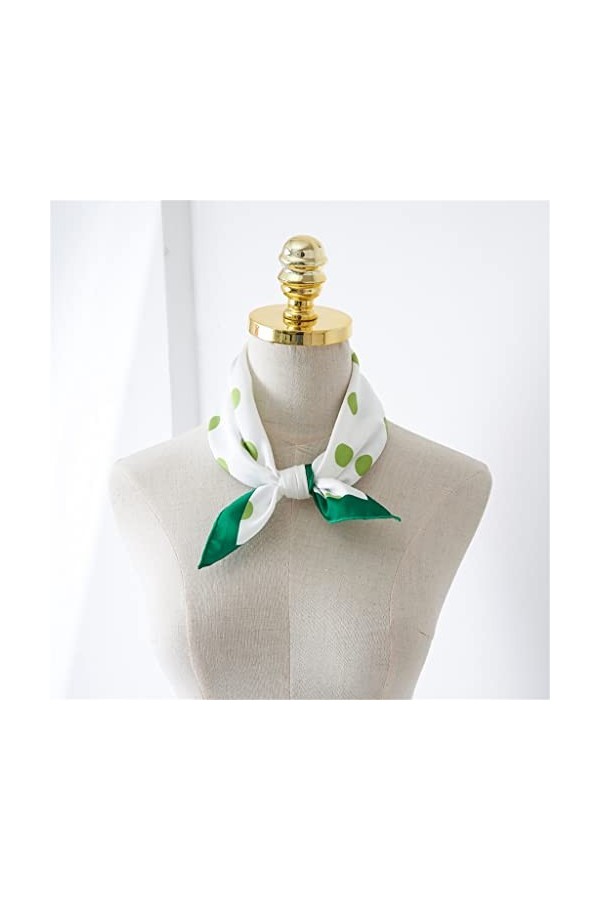 Écharpe pour Femme, écharpe pour Femme dété Japonais Petit Pois Frais Petit Foulard carré écharpe en Soie pour Femme décorat