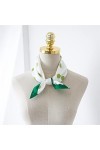 Écharpe pour Femme, écharpe pour Femme dété Japonais Petit Pois Frais Petit Foulard carré écharpe en Soie pour Femme décorat