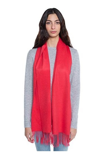 JENNIE LIU Écharpe 100 % cachemire pour femme 190,5 x 30,5 cm - rose - taille unique