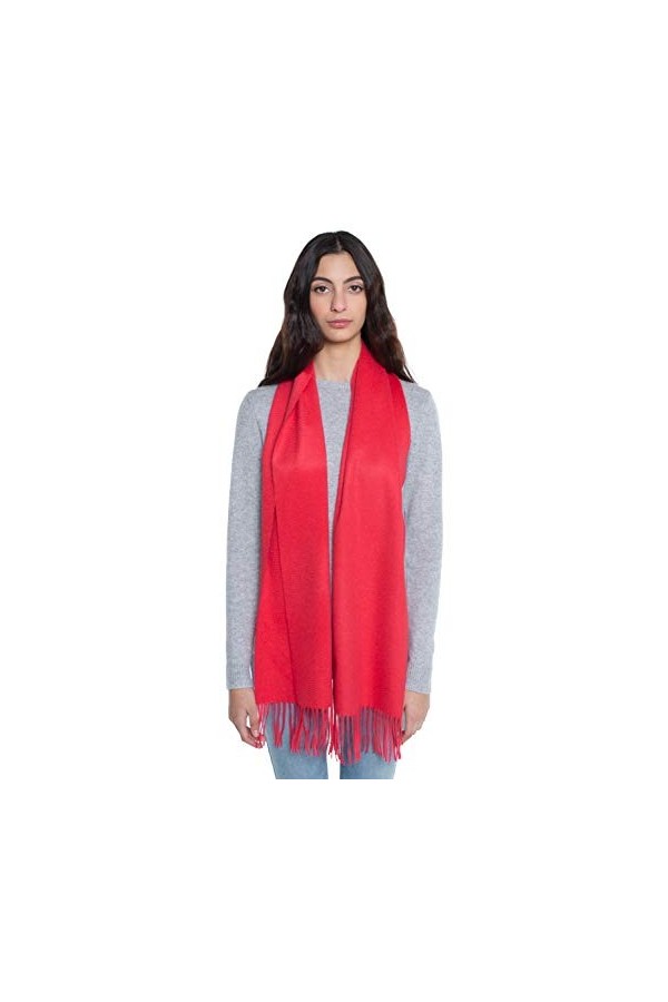 JENNIE LIU Écharpe 100 % cachemire pour femme 190,5 x 30,5 cm - rose - taille unique