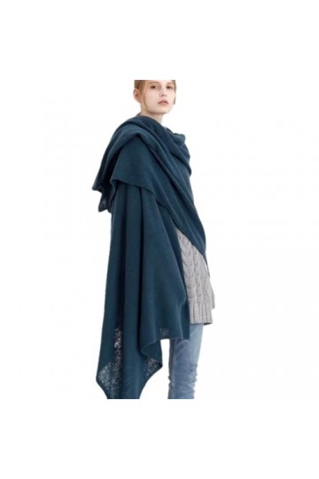 Hdhdeueh Écharpe dhiver en laine tricotée de luxe pour femme, Couleur 1, taille unique