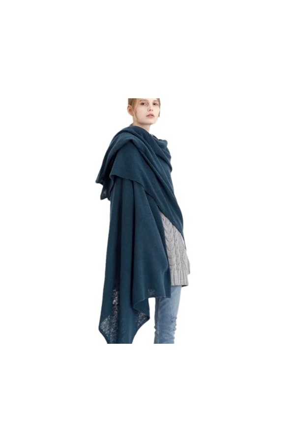 Hdhdeueh Écharpe dhiver en laine tricotée de luxe pour femme, Couleur 1, taille unique