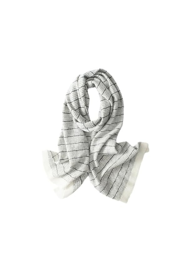 Écharpe tricotée en cachemire pour femme - 190 x 35 cm - Solide - Décontractée - Douce et chaude - Pour lautomne et lhiver,