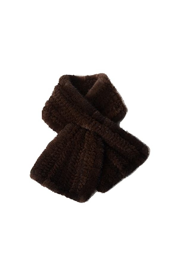 SXZHRUI Femmes Écharpe Faux Lapin Fourrure Col Écharpe Cou Plus Chaud Chaud Automne Et Hiver Épaissi Chaud Cou Protection Lai