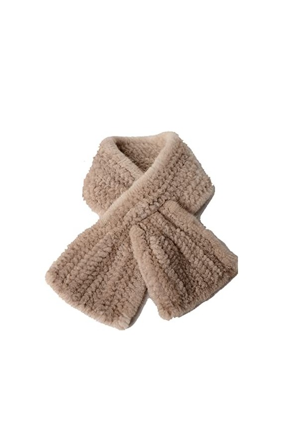 SXZHRUI Femmes Écharpe Faux Lapin Fourrure Col Écharpe Cou Plus Chaud Chaud Automne Et Hiver Épaissi Chaud Cou Protection Lai