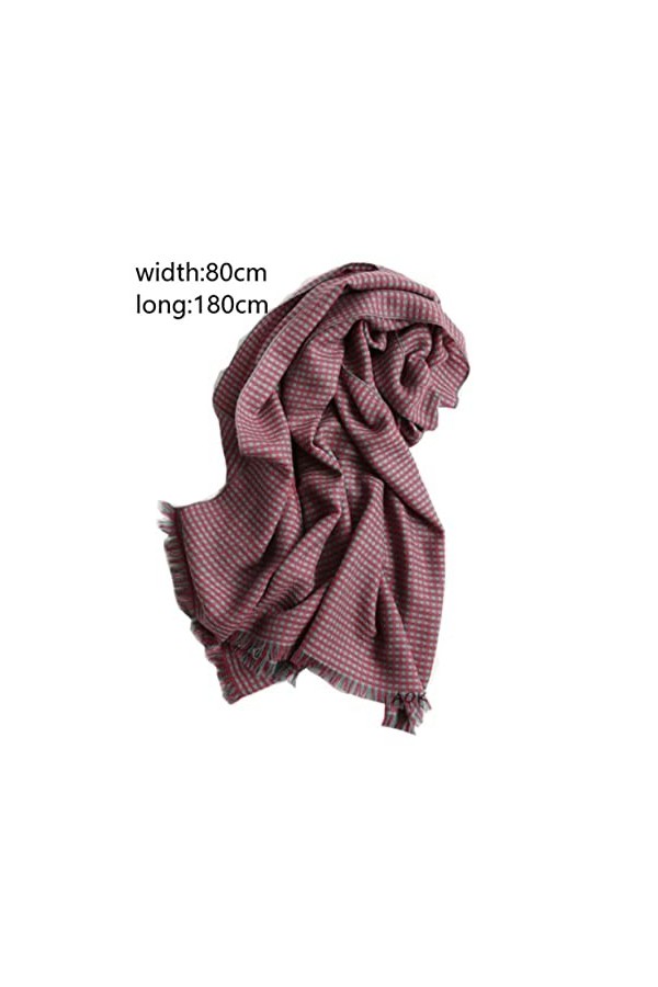RILOOP Écharpe Châle Mode Écharpe De Noël Doux Luxueux Cachemire Sensation Hiver Chaud Écharpe À Carreaux Écharpes Wraps