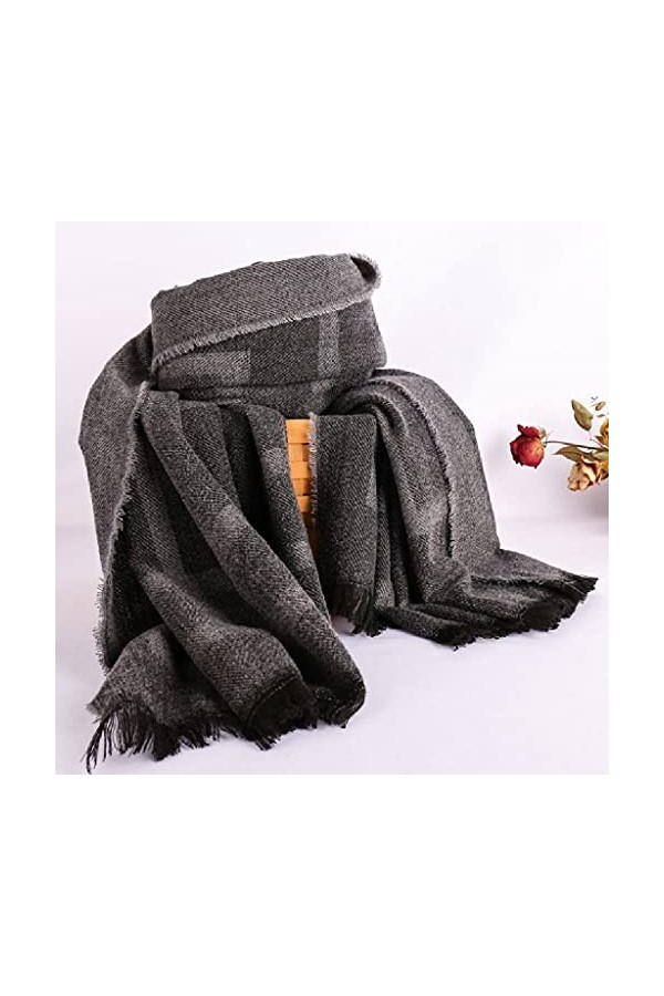 Écharpe épaisse et chaude en imitation cachemire pour femme - Automne et hiver - Épaississante et chaude