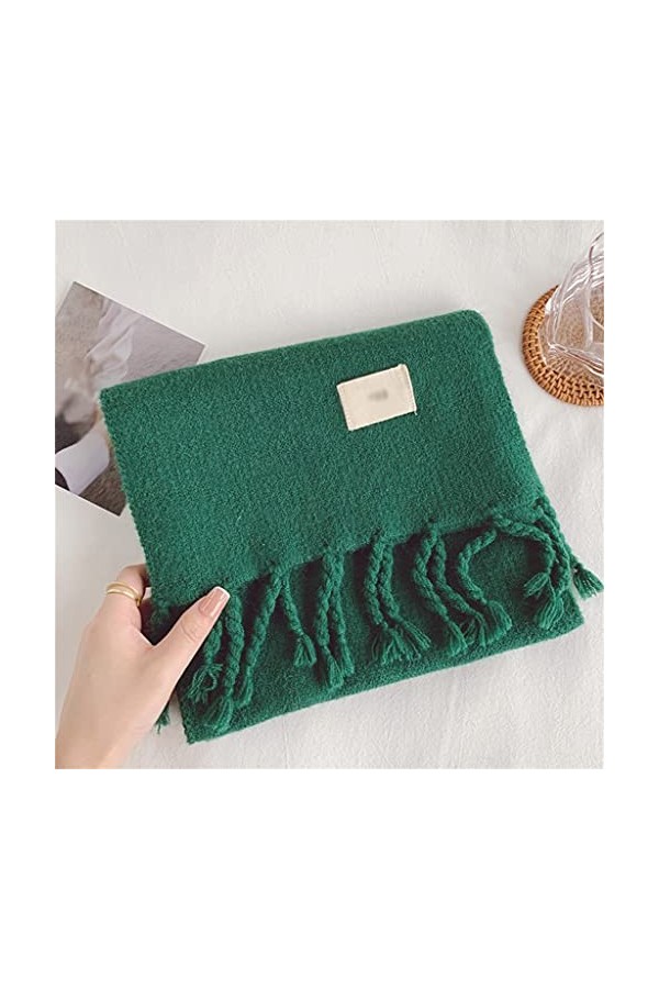 DYXYH Écharpe Femme Hiver Knit coréen Couleur Solide Couleur Solide Épaisseur Écharpe Écharpe Longue Écharpe Douce Color : D