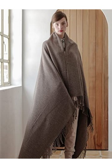 HQSB Écharpe longue en cachemire pour femme - Douce et chaude - Cadeau pour Noël et anniversaire