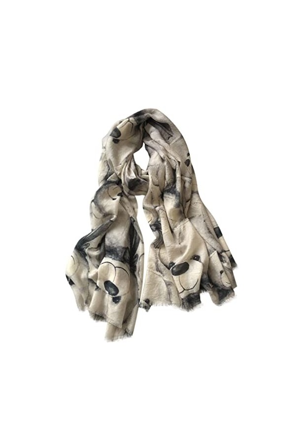 LIUOZ Super Doux Au Toucher Cachemire Écharpe Châle Art Double Face Mode Écharpe pour Femmes Hiver Chaud Châle en Polyester É