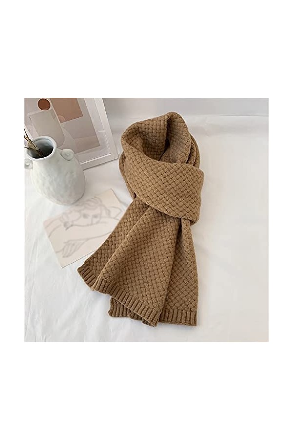 GRETD Écharpe Femmes Hiver épaissie Chaleur Longue coréenne Foulard tricoté coréenne écharpe Douce Color : D, Size : One Siz