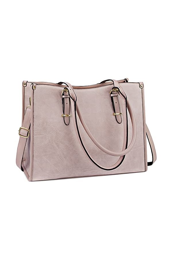 NUBILY Sac Cabas Femmes Sac a Main PU Cuir Sac de Cours Grand Sac Ordinateur Portable 15.6 Pouces pour Les Cours Sac Epaule S