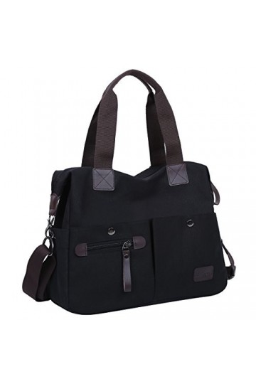 Eshow Sacs à Main porté épaule en Toile pour Femmes et Filles Sac Bandoulière Sacs Cabas Sacoche pour Loisirs Shoppings Trava