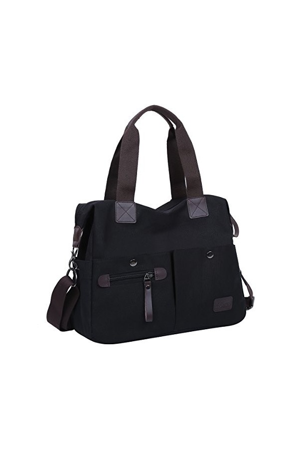 Eshow Sacs à Main porté épaule en Toile pour Femmes et Filles Sac Bandoulière Sacs Cabas Sacoche pour Loisirs Shoppings Trava