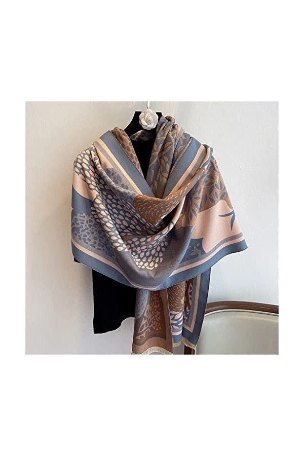 Kigauru Echarpes Femme Écharpe Femme Hiver Tout Allumette Cachemire Laine Double Usage Châle Chaud Automne et Hiver Bavoir C