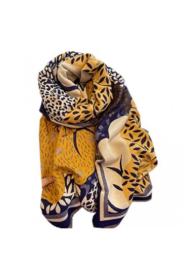 Kigauru Echarpes Femme Écharpe Femme Hiver Tout Allumette Cachemire Laine Double Usage Châle Chaud Automne et Hiver Bavoir C