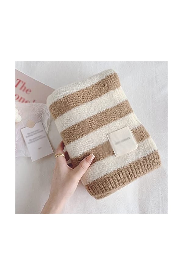 DYXYH Écharpe rayé Femmes Automne et Hiver coréen Mignon décoratif décoratif Foulard Chaud écharpe Longue écharpe Douce Colo