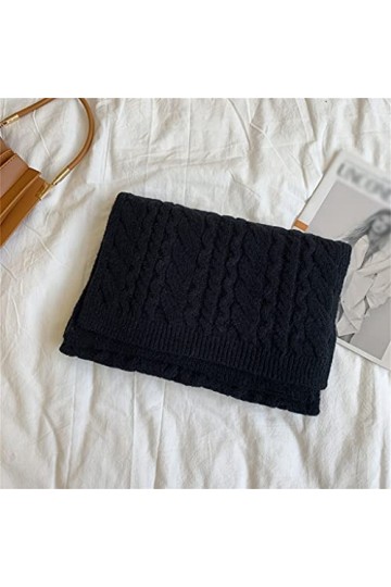 GRETD Twist Twist Solide Foulard Solid Femme Hiver et Japonais Écharpe chaude Écharpe Soft Foulard Color : B, Size : One siz