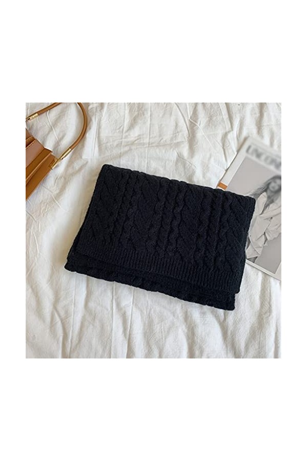 GRETD Twist Twist Solide Foulard Solid Femme Hiver et Japonais Écharpe chaude Écharpe Soft Foulard Color : B, Size : One siz