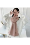 GRETD Foulard de Style coréen Femme Broderie Hiver Tricoter Longues Foulard Mignon écharpe Chaude écharpe Douce Color : B, S