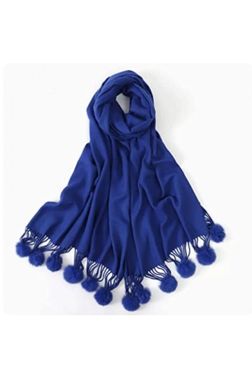 GPPZM Écharpe dautomne et dhiver for femmes, couleur unie, écharpe à franges monochrome chaude, châle chaud épaissi Color 