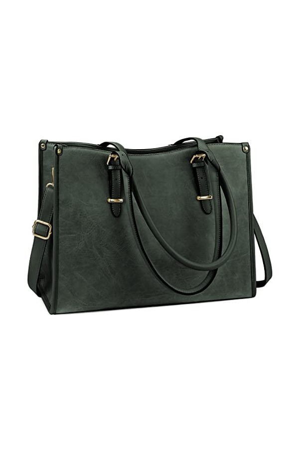 NUBILY Sac Cabas Femmes Sac a Main PU Cuir Sac de Cours Grand Sac Ordinateur Portable 15.6 Pouces pour Les Cours Sac Epaule S