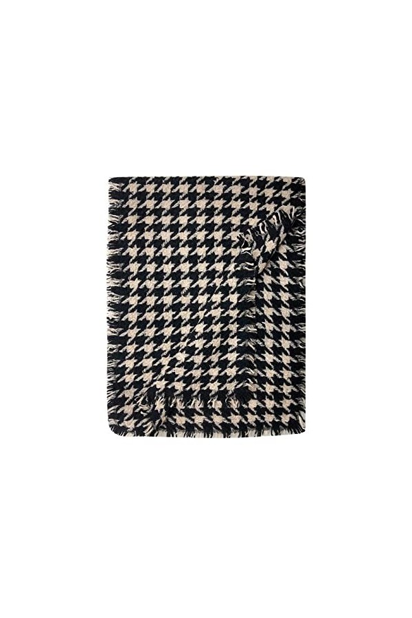 KIZQYN Echarpe Châle Écharpe en Cachemire de Luxe Haut de Gamme Classique Tricot à Carreaux Moelleux Long châle Automne et Hi