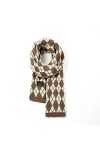 GRETD Small Lattice en forme de diamant Coréen tricoté foulard femme automne et hiver épaississement écharpe hivernale chaude