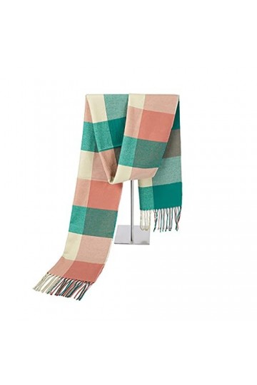 Automne et Hiver Mode Nouvelle écharpe en Laine dimitation pour Hommes Chaud Gland Plaid châle E 32cm x 190cm 