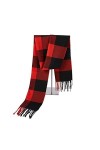 Automne et Hiver Mode Nouvelle écharpe en Laine dimitation pour Hommes Chaud Gland Plaid châle E 32cm x 190cm 