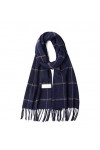 Écharpe Cadeau Foulards pour Temps Froid Arrivée Classique Écharpe À Carreaux dhiver Gland Écharpe Douce Et Chaude Foulard 