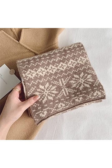 DYXYH Foulard tricoté Femmes Automne et Hiver Motif coréen Motif Chaude Foulard tricoté Longue écharpe Douce Color : D, Size