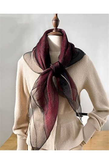 YWSZJ Écharpe écharpe de Soie cramson Printemps et Automne Foulard Foulard de Fil mûrier Color : A, Size : One Size 