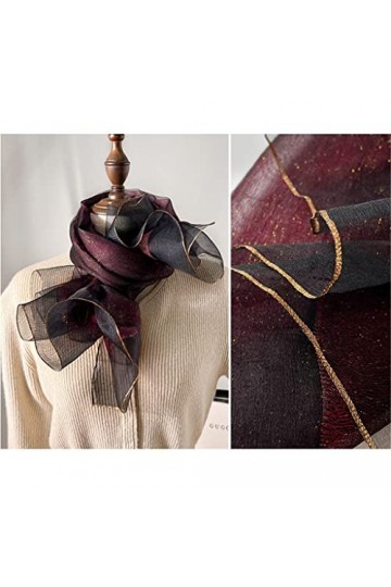 YWSZJ Écharpe écharpe de Soie cramson Printemps et Automne Foulard Foulard de Fil mûrier Color : A, Size : One Size 