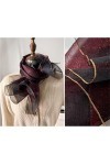 YWSZJ Écharpe écharpe de Soie cramson Printemps et Automne Foulard Foulard de Fil mûrier Color : A, Size : One Size 