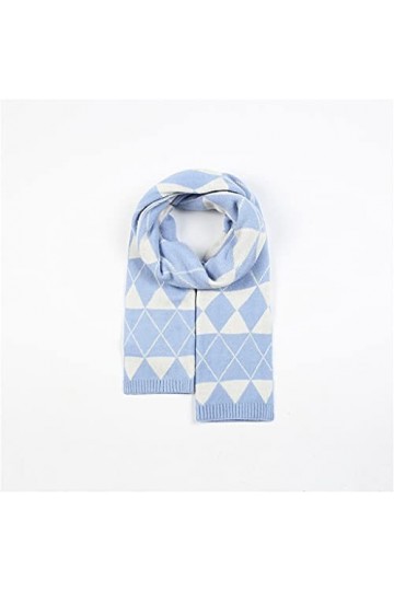 GRETD Écharpe tricotée en forme de diamant en forme de diamant, automne et hiver épaississant épaississement de foulard hiver