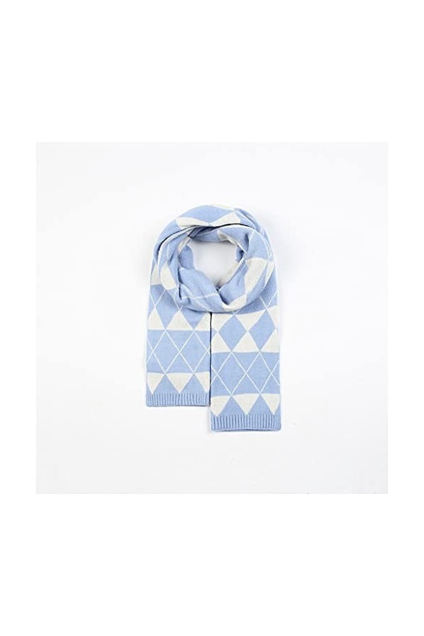 GRETD Écharpe tricotée en forme de diamant en forme de diamant, automne et hiver épaississant épaississement de foulard hiver
