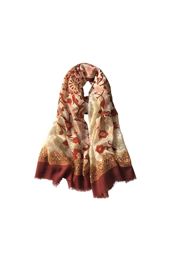 LIUOZ Écharpe Tissée en Cachemire Doux Et Confortable Écharpe Dames Châle Chaud + Coffret Cadeau Color : Red, Size : 100 * 2