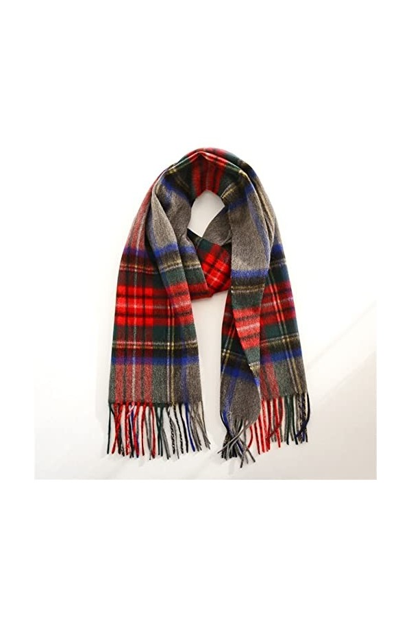 DVBXS Écharpe Hiver Gris Plaid Étroite Petite Écharpe Mode Lumière Chaude Châle Décontractée Foulards De Haute Qualité Access