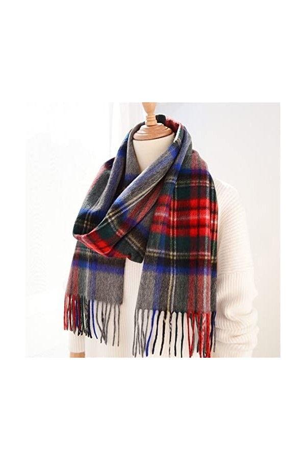 DVBXS Écharpe Hiver Gris Plaid Étroite Petite Écharpe Mode Lumière Chaude Châle Décontractée Foulards De Haute Qualité Access