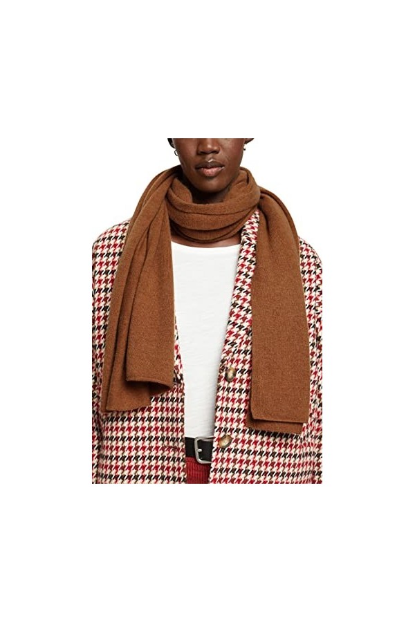 ESPRIT 102EA1Q335 Écharpe Mode, Caramel, Taille Unique Femme