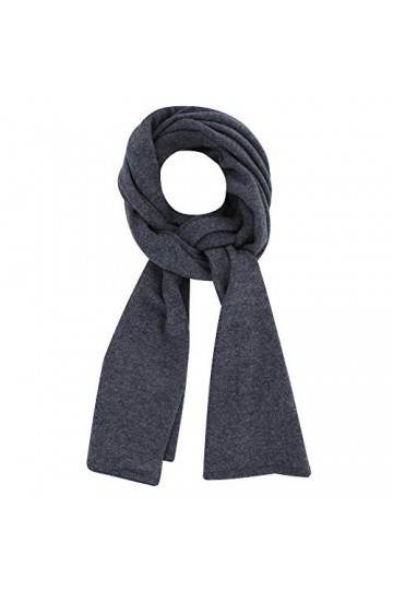 LES POULETTES - Echarpe 100% Cachemire Récré Uni 2 Fils 30cm x 170cm - Gris