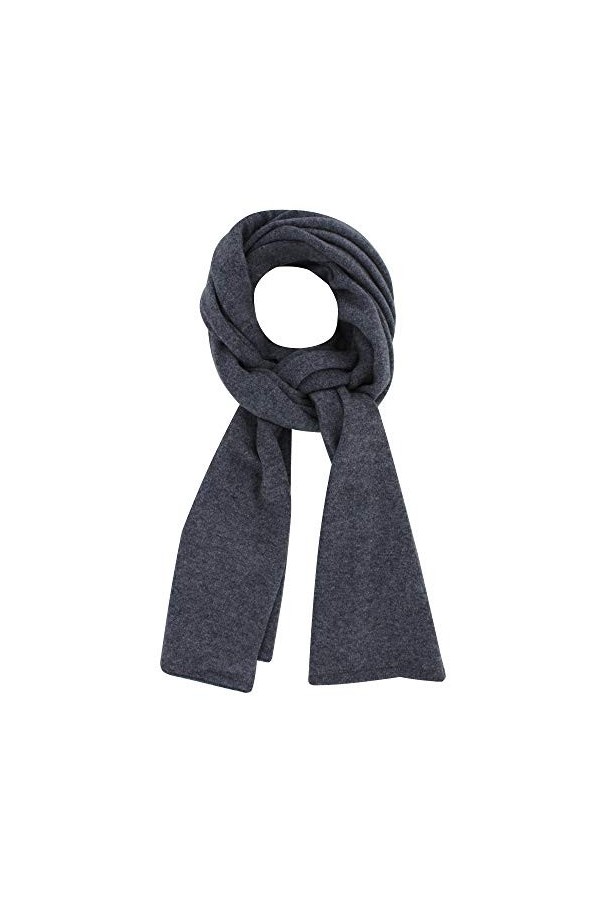 LES POULETTES - Echarpe 100% Cachemire Récré Uni 2 Fils 30cm x 170cm - Gris