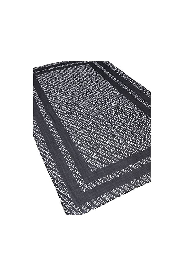 Armani Exchange 252587 bufanda, Noir/Blanc, Taille Unique Femme